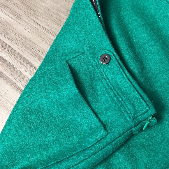MAEVE ANTHROPOLOGIE  WOOL BLEND GREEN SKIRT MINI SIZE 4 - Picture 11 of 16